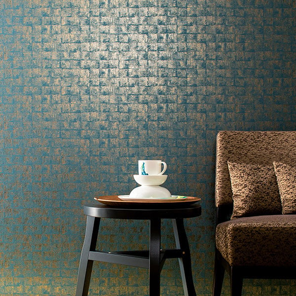 Galerie Wallpaper Product code: 30827R - Montego Wallpaper Collection - Turquoise Gold Colours -  