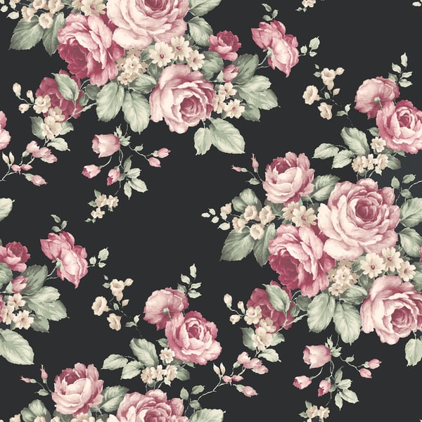 Galerie Wallpaper Product code: AF37700 - Abby Rose 4 Wallpaper Collection - Black Plum Pink Colours -  