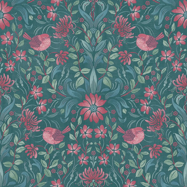 Galerie Wallpaper Product code: MC61011 - Maison Charme Wallpaper Collection - Blue, Green, Pink Colours -  