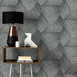 Galerie Wallcoverings Product Code 10152-47 - Elle Decoration Wallpaper Collection - Black Silver Colours - Art Deco Geometric Design