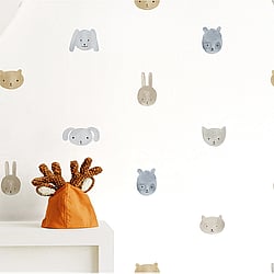 Galerie Wallcoverings Product Code 14813 - Little Explorers 2 Wallpaper Collection - Heavenly Colours - This delightful design features simple watercolour designs of rabbits, bears, cats and dogs. With its minimalist illustrations, this wallpaper brings the beauty of wildlife into your child's bedroom or playroom and creates an inspiring but calm environment. Design