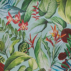 Galerie Wallcoverings Product Code 26741 - Tropical Wallpaper Collection - Blue Banana Colours - Kiribati Design