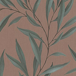 Galerie Wallcoverings Product Code 32205 - Avalon Wallpaper Collection - Green Brown Colours - Large Leaf Trail Design