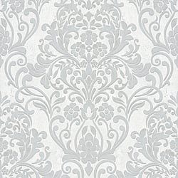 Galerie Wallcoverings Product Code 32602 - City Glam Wallpaper Collection - Grey White Colours - Floral Damask Design