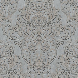 Galerie Wallcoverings Product Code 32605 - City Glam Wallpaper Collection - Grey Gold Colours - Floral Damask Design