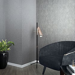 Galerie Wallcoverings Product Code 32609 - City Glam Wallpaper Collection - Rose Gold Grey Colours - Hex Geometric Design