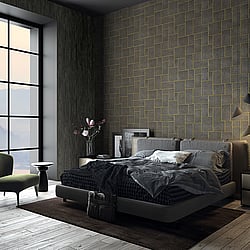 Galerie Wallcoverings Product Code 33223 - Natural Opulence Wallpaper Collection - Black Colours - Wood Block Design