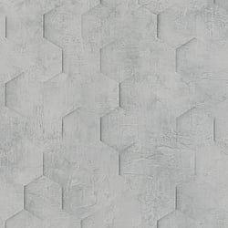Galerie Wallcoverings Product Code 34160 - Loft 2 Wallpaper Collection - Grey Colours - 3D Geometric Hexagon  Design