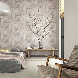 Galerie Wallcoverings Product Code 34511 - Kumano Wallpaper Collection - Rose Colours - Palm Leaf Design