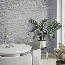 Galerie Wallcoverings Product Code 34536 - Kumano Wallpaper Collection - Grey Colours - Flow Design