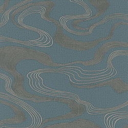 Galerie Wallcoverings Product Code 34538 - Kumano Wallpaper Collection - Blue Colours - Flow Design