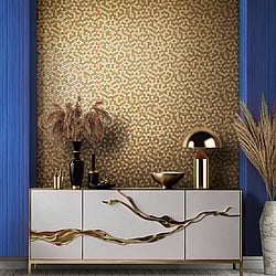 Galerie Wallcoverings Product Code: 35815 - Fashion Icon Wallpaper Collection Galerie Wallcoverings Product Code 35815 - Fashion Icon Wallpaper Collection - Gold Colours - Tile optics Design