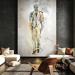 Galerie Wallcoverings Product Code: 35899 - Fashion Icon Wallpaper Collection Galerie Wallcoverings Product Code 35899 - Fashion Icon Wallpaper Collection - Grey Yellow Colours - Fashion Icon Papis Loveday Mural Design