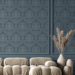 Galerie Wallcoverings Product Code 35926 - Ornamenta Wallpaper Collection - Blue Gold Colours -  