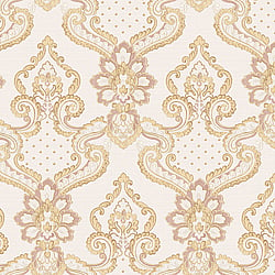 Galerie Wallcoverings Product Code 42504 - Opulence Wallpaper Collection - Pink Gold Colours - Luxury Italian Damask Design