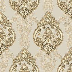 Galerie Wallcoverings Product Code 42527 - Opulence Wallpaper Collection - Gold Colours - Large Damask Design