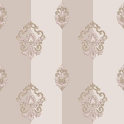 Galerie Wallcoverings Product Code 4624 - Italian Glamour Wallpaper Collection - Pink Colours - Damask Stripe Design