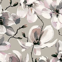 Galerie Wallcoverings Product Code 47466 - Flora Wallpaper Collection - Grey, Beige, White Colours - Cherry Blossom Design