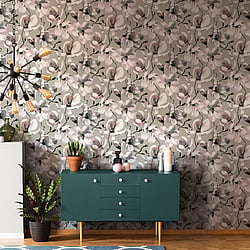 Galerie Wallcoverings Product Code 47466 - Flora Wallpaper Collection - Grey, Beige, White Colours - Cherry Blossom Design