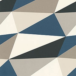 Galerie Wallcoverings Product Code 51183601 - Skandinavia 2 Wallpaper Collection - Blue Black Beige Cream Colours - Blue Triangle Geometric Design