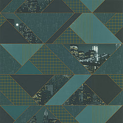 Galerie Wallcoverings Product Code 51192604 - Metropolitan Wallpaper Collection - Teal Colours - Contemporary Scape Design