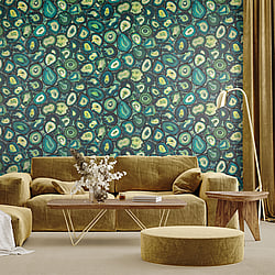 Galerie Wallcoverings Product Code 51218 - Pepper Wallpaper Collection - Green Pepper Colours - Agate Design