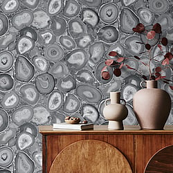 Galerie Wallcoverings Product Code 51220 - Pepper Wallpaper Collection - Black Cumin Colours - Agate Design
