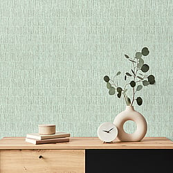 Galerie Wallcoverings Product Code 65025 - Feel Wallpaper Collection - Light Blue Grey Silver Colours - Bamboo Design