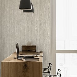 Galerie Wallcoverings Product Code 65049 - Feel Wallpaper Collection - Beige Brown Silver Colours - Curtain Design