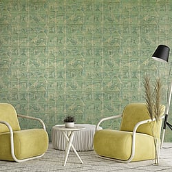 Galerie Wallcoverings Product Code 65348 - Pepper Wallpaper Collection - Spirulina Colours - Raffia Design
