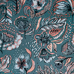 Galerie Wallcoverings Product Code 81332 - Pepper Wallpaper Collection - Saffron Colours - Wild Garden Design