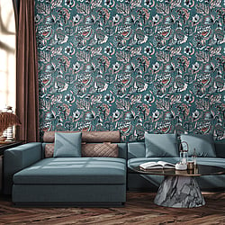 Galerie Wallcoverings Product Code 81332 - Pepper Wallpaper Collection - Saffron Colours - Wild Garden Design