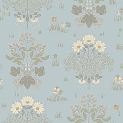 Galerie Wallcoverings Product Code 83132 - Hjarterum Wallpaper Collection - Light blue Colours - Edla Design