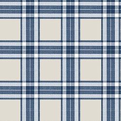 Galerie Wallcoverings Product Code 84058 - Cottage Chic Wallpaper Collection - Blue Colours - Tartan Design