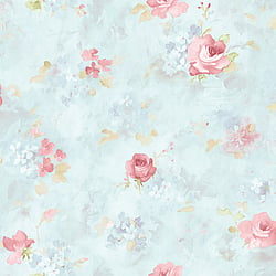 Galerie Wallcoverings Product Code AB27662 - Abby Rose 4 Wallpaper Collection - Blue Pink Colours - Morning Dew Design