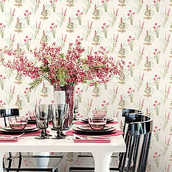Galerie Wallcoverings Product Code AB42442 - Abby Rose 3 Wallpaper Collection - Teal Pink Colours - Flora Design