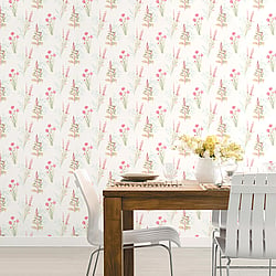 Galerie Wallcoverings Product Code AB42442 - Abby Rose 4 Wallpaper Collection - Teal Pink Colours - Flora Design