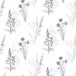 Galerie Wallcoverings Product Code AB42443 - Abby Rose 3 Wallpaper Collection - Grey Black Colours - Flora Design