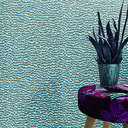 Galerie Wallcoverings Product Code AM30018 - Amazonia Wallpaper Collection - Blue Colours - Feathers Design