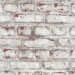 Galerie Wallcoverings Product Code BB51100 - The Bricks And More Wallpaper Collection - Brown Grey White Colours - Coastal Brick Effect Motif Design