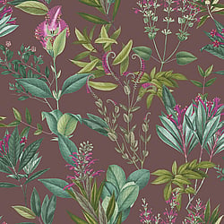 Galerie Wallcoverings Product Code BL22742 - Botanica Wallpaper Collection - Purple Colours - Mystic Floral Design