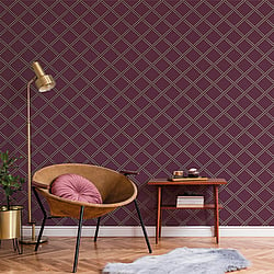 Galerie Wallcoverings Product Code BO23031 - Luxe Wallpaper Collection - Red Colours - Braid Design
