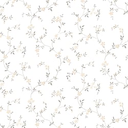 Galerie Wallcoverings Product Code CK36604 - Kitchen Style 3 Wallpaper Collection - White Grey Beige Colours - Dainty Floral Trail Design