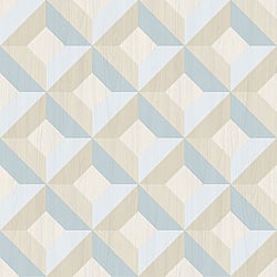 Galerie Wallcoverings Product Code CK36618 - Kitchen Style 3 Wallpaper Collection - Blue Beige Colours - 3D Geo Wood Design