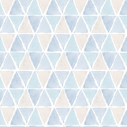 Galerie Wallcoverings Product Code CK36638 - Kitchen Style 3 Wallpaper Collection - Blue White Beige Colours - Geo Triangles Design