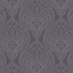 Galerie Wallcoverings Product Code DWP0247-01 - Emporium Wallpaper Collection - Purple Silver Colours - Mehndi Damask Design