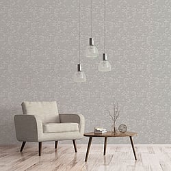 Galerie Wallcoverings Product Code DWP0250-03 - Emporium Wallpaper Collection - Grey Colours - Acanthus trail Design