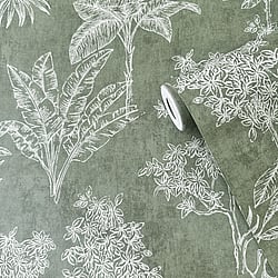 Galerie Wallcoverings Product Code DWP0361-01 - Zen Wallpaper Wallpaper Collection -  Floating Foliage Design