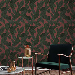 Galerie Wallcoverings Product Code ED13125 - Ted Baker Eden Wallpaper Collection - Red Green Colours - Piner Design