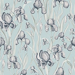 Galerie Wallcoverings Product Code EL21023 - Elisir Wallpaper Collection - Blue Lilac White Colours - Iris Whisper Design